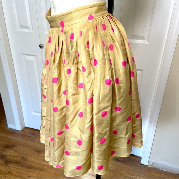 Kate Spade Melody Pleated Skirt cream & pink 2 - Picture 2 of 7